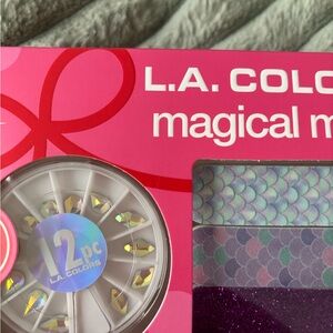 L.A. Colors Nails Gems Files Gift Set Mermaid Blues Purple Sparkle Final Sale